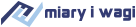 Logo marki Miary i Wagi — producent wag i kas fiskalnych